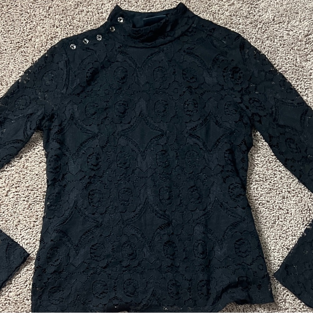 Maeve by Anthropologie Black Lace Women’s Top Size M